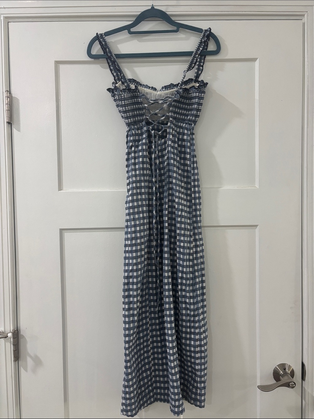 Free People Lucinda Midi Dress in Indigo Combo - Picture 7 of 9